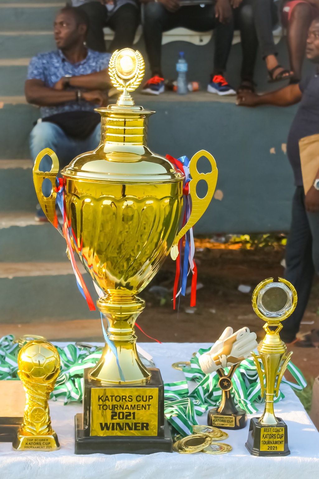 Trophies and awards displayed at the tournament